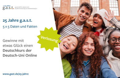 Imagebild für die Verlosung zu 25 Jahren g.a.s.t. 