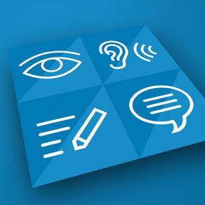Ansicht der vier Icons des digitalen TestDaF
